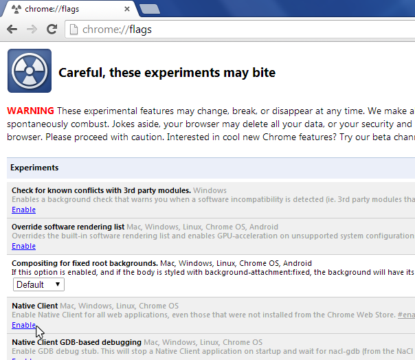 Screenshot off chrome:flags Side.